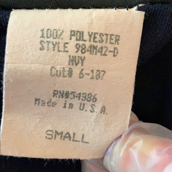 JKLA California Navy blue knit blouse - Picture 5 of 5